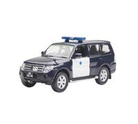 Modelo De Coche A Escala 1:43 Mitsubishi Pajero Coche Policía Seguridad Pública Macao Modelo De Coche Aleación Personalizado Rojo Y Azul Miniatura De Colección(Gray)