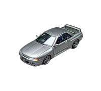 Modelo De Coche A Escala 1:64 Nissan GT-R R32 S-Tune Skyline - Modelo Coche Aleación Plateada Totalmente Abierto con Adornos Fundición Metal Miniatura De Colección