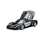 Modelo De Coche A Escala 1:64 para El Coche De Policía Enzo Modelo Coche Aleación con Tapa Abierta Calle Carretera Colección Adornos Miniatura De Colección