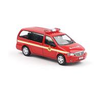 Modelo De Coche A Escala 1/64 para El Modelo Coche Rescate Buick GL8 Primera Generación Aleación Policía Bomberos Monovolumen Colección Adornos Miniatura De Colección