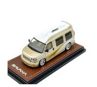 Modelo De Coche A Escala 1:64 para GMC Savana Coche Negocios Viaje Simulación Aleación Modelo Coche Decoración Colección Pasatiempos Recuerdos Miniatura De Colección(Gold)