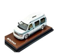 Modelo De Coche A Escala 1:64 para GMC Savana Coche Negocios Viaje Simulación Aleación Modelo Coche Decoración Colección Pasatiempos Recuerdos Miniatura De Colección(White)