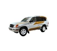 Modelo De Coche A Escala 1:64 para Toyota Land Cruiser LC100 Land Cruiser GR LHD RHD Modelo De Coche De Aleación Retro Pintado Miniatura De Colección(White Right Rudder)