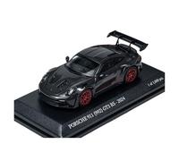 Modelo De Coche A Escala 1:64 Porsche 911 (992) GT3 RS 2024 Gris Oscuro Rojo Ruedas Escala Modelo De Aleación Coche Miniatura De Colección
