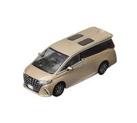 Modelo De Coche A Escala 1:64 Toyota Alphard MPV Vehículo Comercial 2024 Modelo De Coche De Aleación Colección Recuerdo Negro Miniatura De Colección(Gold Right Rudder)