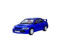 Modelo De Coche A Escala Adorno Estático De Recuerdo para Mitsubishi Lancer EVO 9 1:64 Modelo Vehículo Aleación 7 Novena Generación Evolution Miniatura De Colección(Blue)