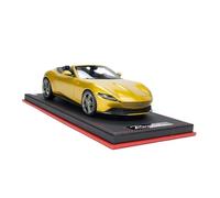 Modelo De Coche A Escala Adornos De Colección para El Ferrari Roma 2023 Deportivo Convertible Amarillo/Azul Escala 1:18 Miniatura De Colección(Yellow)