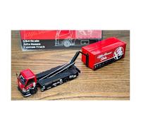 Modelo De Coche A Escala Camión De Aleación Modificado Alpha Pintado En Rojo con Puertas De ala De Gaviota De Piso A Techo Escala 1:64 Miniatura De Colección