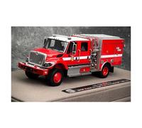 Modelo De Coche A Escala Camión De Bomberos Y Rescate BM3 Wilderness 3 Escala 1:50 4x4 7400 con Ruedas De Acero Y Decoración De Resina Roja Miniatura De Colección(Style 1)