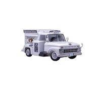 Modelo De Coche A Escala Camioneta Ford F100 De Aleación Modelo De Coche De Helados Buen Humor Escala 1:18 Decoración De Oficina Color Blanco Miniatura De Colección