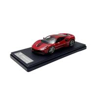 Modelo De Coche A Escala Ferrari F8 Tributo Modelo Coche De Resina A Escala 1/43 Regalo De Recuerdo para Adultos Exhibición Estática Colección Miniatura De Colección(Red)