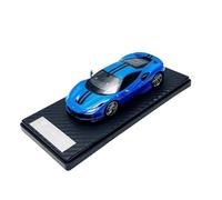 Modelo De Coche A Escala Ferrari F8 Tributo Modelo Coche De Resina A Escala 1/43 Regalo De Recuerdo para Adultos Exhibición Estática Colección Miniatura De Colección(Blue 1)