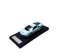 Modelo De Coche A Escala Ferrari F8 Tributo - Modelo De Resina A Escala 1/43 Coche Clásico para Adultos Recuerdo Estático Colección Miniatura De Colección(Blue 2)