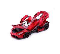Modelo De Coche A Escala Ferrari LaFerrari Hamilton - Modelo De Coche De Aleación Completamente Abierto Color Rojo Metalizado Escala 1:18 Miniatura De Colección(Red1)