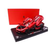 Modelo De Coche A Escala Ferrari LaFerrari Hamilton - Modelo De Coche De Aleación Completamente Abierto Color Rojo Metalizado Escala 1:18 Miniatura De Colección(Red2)