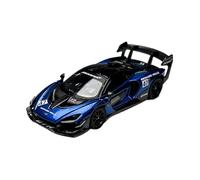 Modelo De Coche A Escala Modelo Coche Conmemorativo De Aleación De Metal Fundido A Presión A Pequeña Escala 1:64 del McLaren Senna GTR Rojo Miniatura De Colección(Blue)