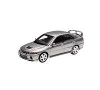 Modelo De Coche A Escala Modelo De Coche De Aleación Mitsubishi Lancer EVO De Cuarta Generación A Escala 1/64 con Capó Abierto Y Ruedas Miniatura De Colección(Silver)