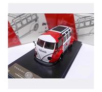 Modelo De Coche A Escala Modelo De Coche De Aleación Simulación para VW T1 Kombi Marlboro Red 1:64 para Viajes Negocios Y RV Decoración Estática Miniatura De Colección