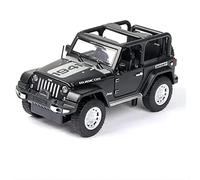 Modelo De Coche A Escala para Wrangler Rubicon 1 32 Aleación Todoterreno Modelo Coche Sonido Y Luz Niños Exquisita Colección Juguetes para Regalo Miniatura De Colección(Negro)