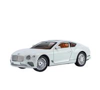 Modelo De Coche Bentley Continental GT A Escala 1:24 Fundición A Presión Interior Coleccionable Pasatiempo Regalos Navideños(White)