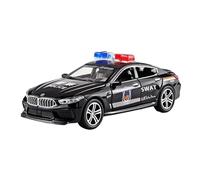 Modelo De Coche De Aleación De Fundición A Presión para BMW M8 Sport Police Escala 1:32 Decoración Interior Coleccionable Pasatiempo (Black)