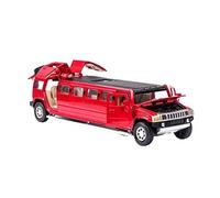 Modelo De Coche De Aleación De Metal con 7 Puertas Que Se Abren, Escala 1:32, para Hummer Decoración(Red)