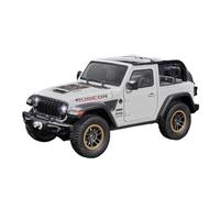 Modelo De Coche De Aleación De Metal Fundido A Presión para Jeep Wrangler Rubicon Convertible SUV 1:18 Sonido Y Luces Decorativas(White)