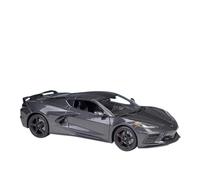 Modelo De Coche De Aleación Fundida A Presión Chevrolet Corvette Stingray Coupe 1:18 2020 Colección De Simulación Recuerdo Decorativo(Gray)