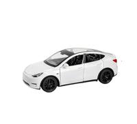 Modelo De Coche De Aleación Fundida A Presión Tesla Model Y 1:32 Decoraciones Simulación De Sonido Y Luz(White)
