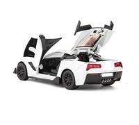 Modelo De Coche De Aleación Fundido A Presión, Escala 1:32, para Corvette Z06 Decoración(Bright Red)