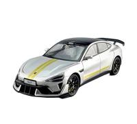 Modelo de Coche de aleación superdeportivo MI SU7 a Escala 1:24, simulación de Metal Fundido a presión, Sonido y luz.(Silver)