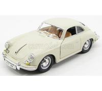 MODELO DE COCHE DE ÉPOCA ESTÁTICA BURAGO PORSCHE 356B COUPÉ 1961 BLANCO ESCAL...