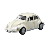 Modelo De Coche De Fundición A Presión De Aleación Volkswagen Beetle 1955 Escala 1:18 Interior Coleccionable Pasatiempo Regalos Navideños(White)