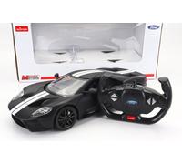 MODELO DE COCHE DE JUGUETE FORD GT 2017 NEGRO BLANCO ESCALA 1/14