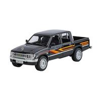 Modelo De Coche De Metal para Camioneta Todoterreno Toyota Hilux 1:32 Decoración De Moda para El Hogar Regalo De Cumpleaños(Black)
