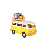 Modelo De Coche Deportivo Clásico De Hierro Forjado Adorno para La Decoración del Salón(Yellow)