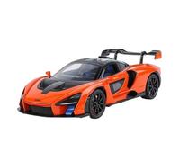 Modelo De Coche Deportivo McLaren Senna Escala 1:24 De Aleación Fundida A Presión con Sonido Y Luz Simulados Decorar El Hogar(Orange)