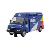 Modelo De Coche En Kit De Aleación 1/43 para El Equipo De Carreras De Furgonetas Renault Master Team Diac, Juguete Regalo Fundido No Control Remoto Modelos
