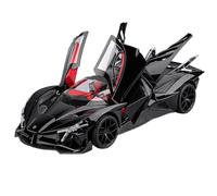 Modelo de Coche Escala 1:18 For El Modelo Coche Deportivo Aleación Apollo Project EVO Modelo Coche Carreras Metal Fundido Presión Sonido Y Luz Coche de colección de Metal(Black)