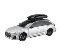 Modelo de Coche Escala 1:24 For Audi RS6 Police Car Modelo De Aleación Diecast 6 Puertas Que Se Pueden Abrir Mini Vehículo Sonido Y Luz Coche de colección de Metal(CZ24492 Silvery)