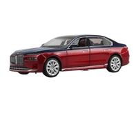 Modelo de Coche Escala 1:24 For BMW I7 G70 M70L New Energy Luxury Sedan Modelo De Coche De Aleación De Metal Fundido A Presión Sonido Y Luz Coche de colección de Metal(Red Box)