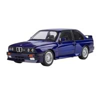 Modelo de Coche Escala 1:24 For BMW M3 1988 Street Car Diecast Alloy Metal Model Car Collection Adornos Decorativos Coche de colección de Metal(Blue with Box)