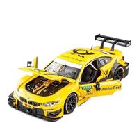 Modelo de Coche Escala 1:24 For BMW Z4 GT3 IM Rueda Libre Modelo Carreras Deportivo Alto Brillo Modelo Coche Miniatura Aleación Metal Fundido Presión Coche de colección de Metal(Yellow)
