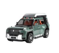 Modelo de Coche Escala 1:24 For BYD U8 Aventura Todoterreno con Rebote Colección Modelo En Miniatura Modelo De Coche A Escala Coche de colección de Metal(Green with Box)