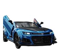 Modelo de Coche Escala 1:24 For Chevrolet Camaro Modelo Coche Deportivo Aleación Fundida Presión Simulación Vehículo Modelo Coche Retroceso Coche de colección de Metal(Blue Boxed)