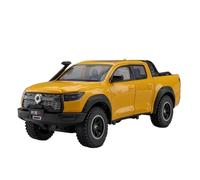 Modelo de Coche Escala 1:24 For Great Wall Motors POER Modelo Haval X-Dog Aleación De Fundición A Presión Coche Sonido Y Luz Vehículo De Retroceso Coche de colección de Metal(GWM Yellow)