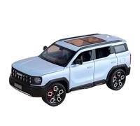 Modelo de Coche Escala 1:24 For Great Wall Motors POER Modelo Haval X-Dog Aleación De Fundición A Presión Coche Sonido Y Luz Vehículo De Retroceso Coche de colección de Metal(Haval Blue)