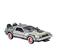 Modelo de Coche Escala 1:24 For La Máquina del Tiempo De Regreso Al Futuro DMC-12 Delorean Modelo Coche Aleación Fundida A Presión Colección Metal Coche de colección de Metal(3 with Box)