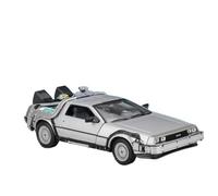 Modelo de Coche Escala 1:24 For La Máquina del Tiempo De Regreso Al Futuro DMC-12 Delorean Modelo Coche Aleación Fundida A Presión Colección Metal Coche de colección de Metal(1 with Box)