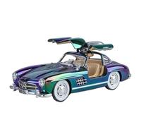 Modelo de Coche Escala 1:24 For Mercedes-Benz 300SL Edición Electrochapada Coche De Aleación Diecast Modelo De Metal Modelo Coleccionable Coche de colección de Metal(Purple Box)